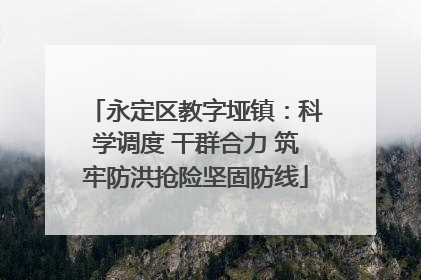 永定区教字垭镇：科学调度 干群合力 筑牢防洪抢险坚固防线
