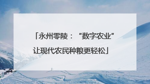 永州零陵：“数字农业”让现代农民种粮更轻松