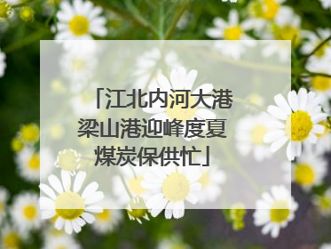 江北内河大港梁山港迎峰度夏煤炭保供忙