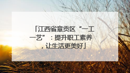 江西省章贡区“一工一艺”：提升职工素养，让生活更美好