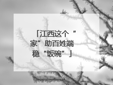 江西这个“家”助百姓端稳“饭碗”