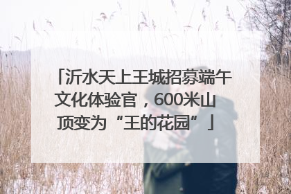 沂水天上王城招募端午文化体验官，600米山顶变为“王的花园”