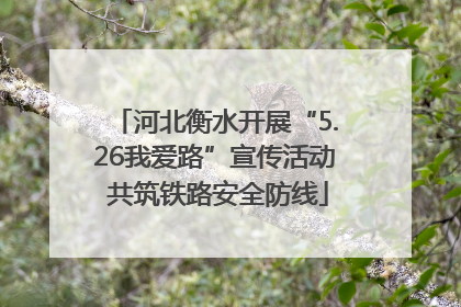 河北衡水开展“5.26我爱路”宣传活动 共筑铁路安全防线