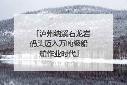 泸州纳溪石龙岩码头迈入万吨级船舶作业时代