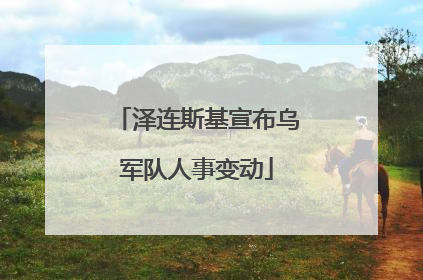 泽连斯基宣布乌军队人事变动