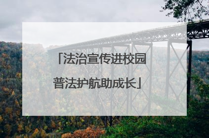 法治宣传进校园 普法护航助成长