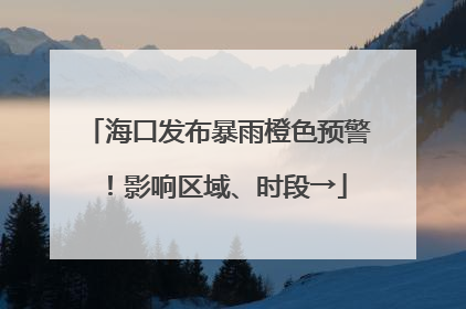 海口发布暴雨橙色预警！影响区域、时段→