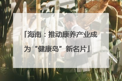 海南：推动康养产业成为“健康岛”新名片