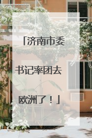 济南市委书记率团去欧洲了！