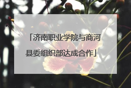 济南职业学院与商河县委组织部达成合作