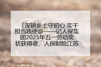 深耕乡土守初心 实干担当践使命——记人保集团2025年五一劳动奖状获得者、人保财险江苏南通海安支公司