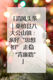 清风头条｜桑植县八大公山镇：系好“思想扣” 走稳“青廉路”