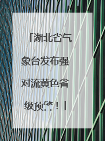 湖北省气象台发布强对流黄色省级预警！