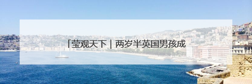 莹观天下｜两岁半英国男孩成了年纪最小的门萨俱乐部成员