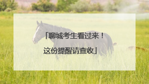 聊城考生看过来！这份提醒请查收