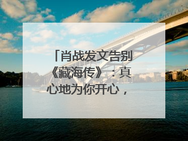 肖战发文告别《藏海传》：真心地为你开心，有这么多人懂你，导演回应“是否有第二季”
