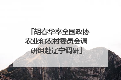 胡春华率全国政协农业和农村委员会调研组赴辽宁调研