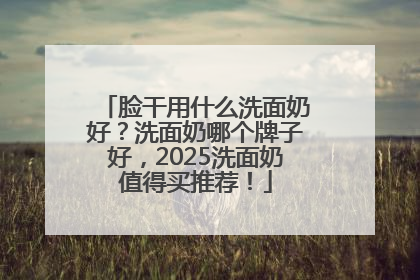 脸干用什么洗面奶好？洗面奶哪个牌子好，2025洗面奶值得买推荐！