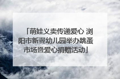 萌娃义卖传递爱心 浏阳市新翼幼儿园举办跳蚤市场暨爱心捐赠活动