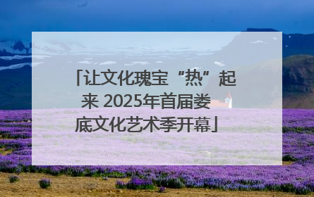 让文化瑰宝“热”起来 2025年首届娄底文化艺术季开幕