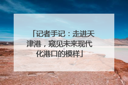 记者手记：走进天津港，窥见未来现代化港口的模样