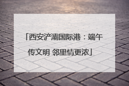 西安浐灞国际港：端午传文明 邻里情更浓