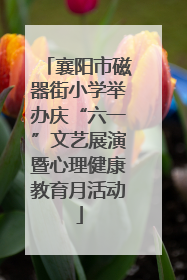 襄阳市磁器街小学举办庆“六一”文艺展演暨心理健康教育月活动