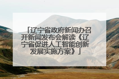 辽宁省政府新闻办召开新闻发布会解读《辽宁省促进人工智能创新发展实施方案》