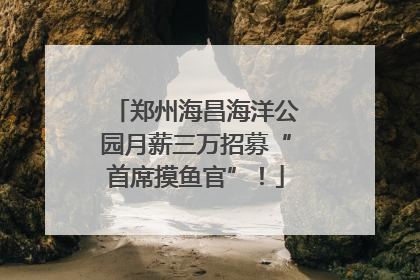郑州海昌海洋公园月薪三万招募“首席摸鱼官”！