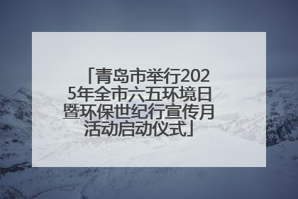 青岛市举行2025年全市六五环境日暨环保世纪行宣传月活动启动仪式