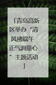 青岛高新区举办“清风拂端午 正气润童心”主题活动