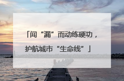 闻“漏”而动练硬功，护航城市“生命线”