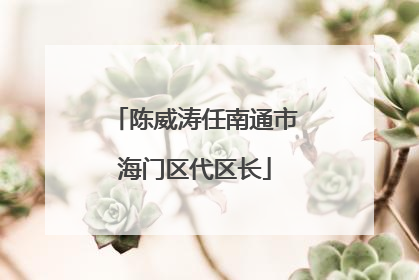 陈威涛任南通市海门区代区长