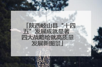 陕西岐山县“十四五”发展成就显著 四大战略绘就高质量发展新图景