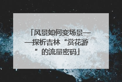 风景如何变场景——探析吉林“赏花游”的流量密码