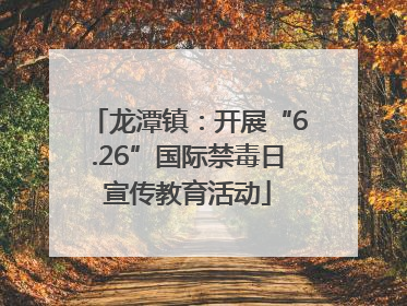 龙潭镇：开展“6.26”国际禁毒日宣传教育活动