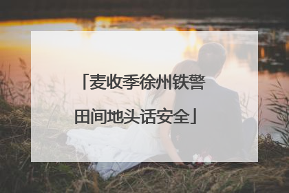 麦收季徐州铁警田间地头话安全