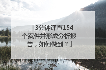3分钟评查154个案件并形成分析报告，如何做到？