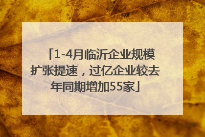 1-4月临沂企业规模扩张提速，过亿企业较去年同期增加55家