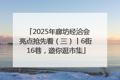 2025年廊坊经洽会亮点抢先看（三）丨6街16巷，邀你逛市集