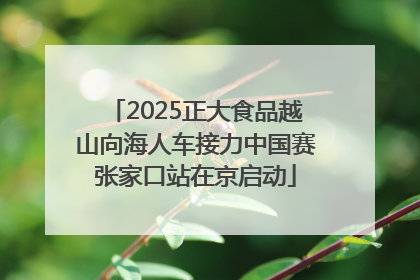 2025正大食品越山向海人车接力中国赛张家口站在京启动