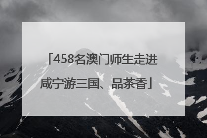 458名澳门师生走进咸宁游三国、品茶香