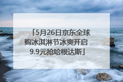 5月26日京东全球购冰淇淋节冰爽开启 9.9元抢哈根达斯