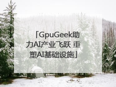 GpuGeek助力AI产业飞跃 重塑AI基础设施